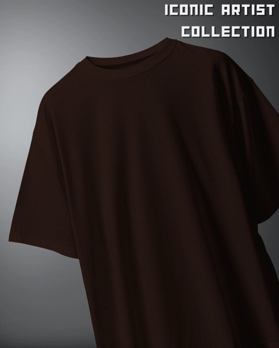 Billie Eilish Oversized T-shirt Dropshoulder in solid black from WEEBTOON iconic artist collection