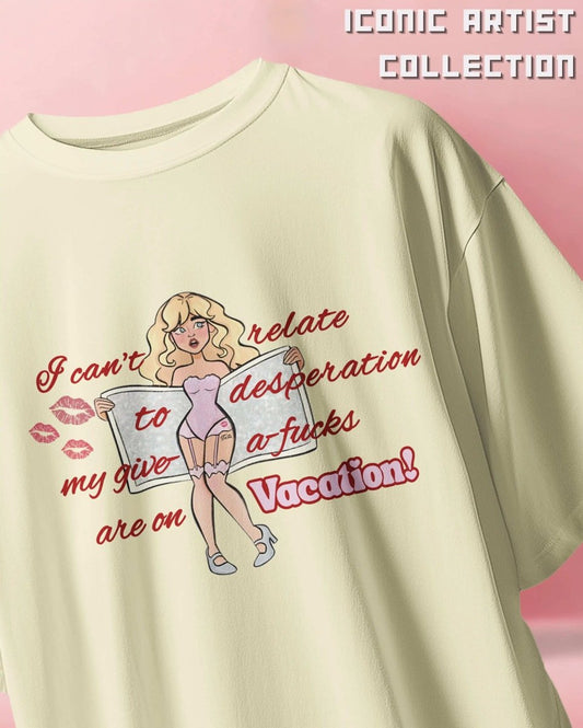WEEBTOON Sabrina Carpenter Give-a-Fucks Oversized T-shirt featuring Sabrina and playful text design
