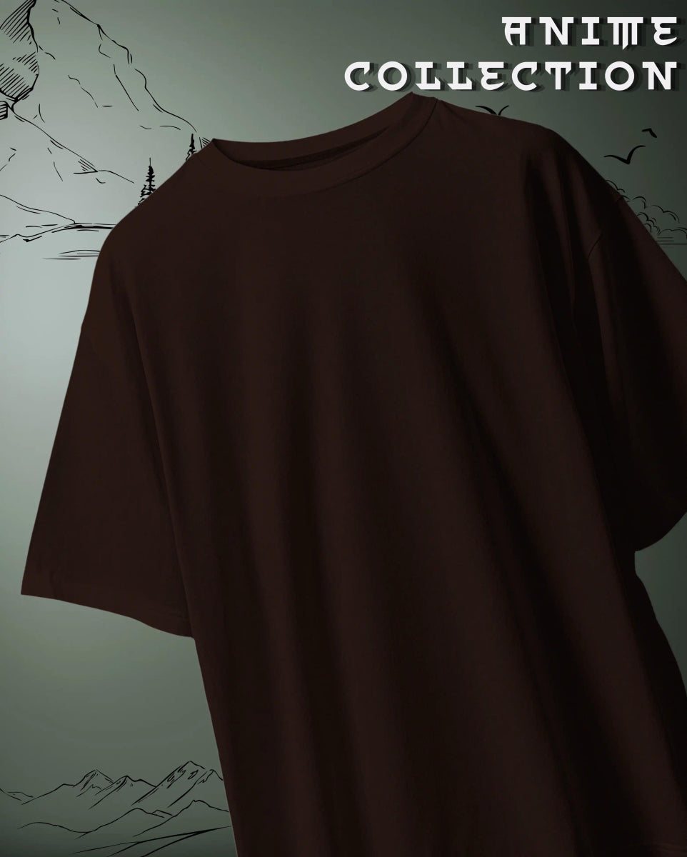 WEEBTOON Oversized Graphic Anime T-shirt in dark color from the anime collection